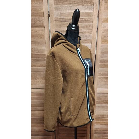 Monet Skateboards Soft Hoodie Jacket Adults Size Medium Brown Full Zip Everyday - Picture 4 of 8